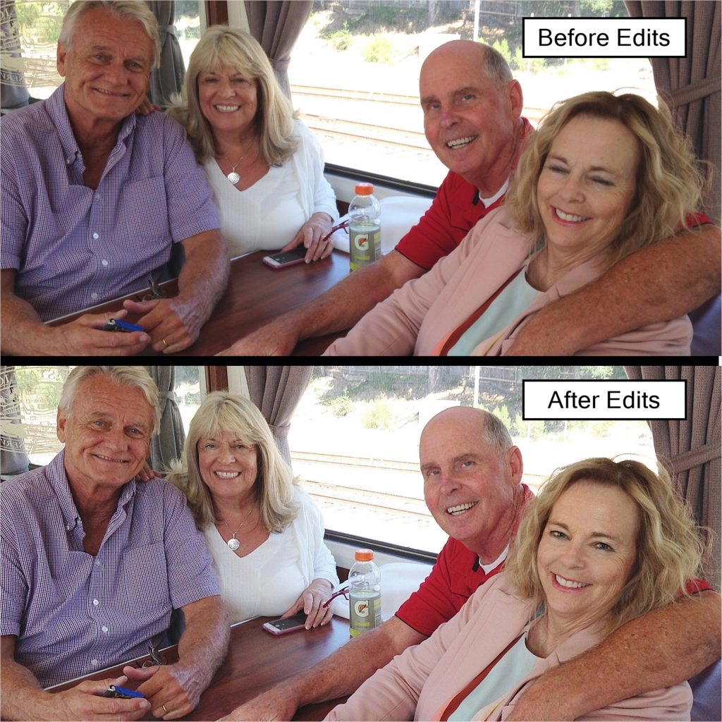 2 couples on a train