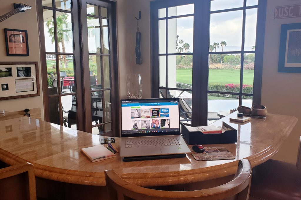 Home office looking outside