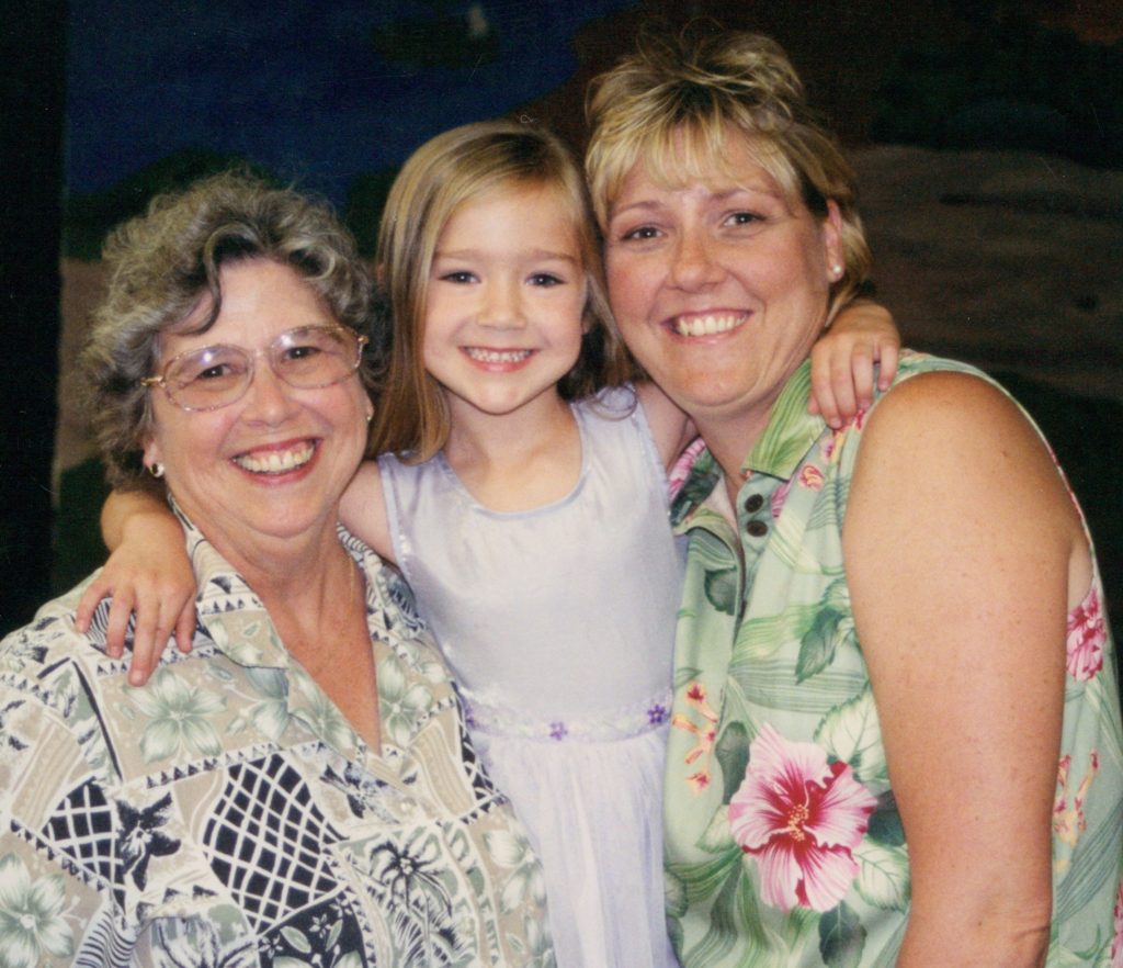 Grandmother, granddaughter and mother