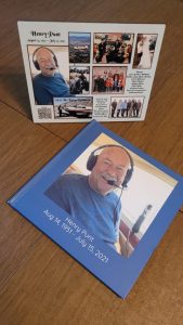 Photo book with man on cover