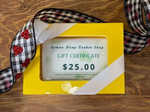 Gift certifcate in package