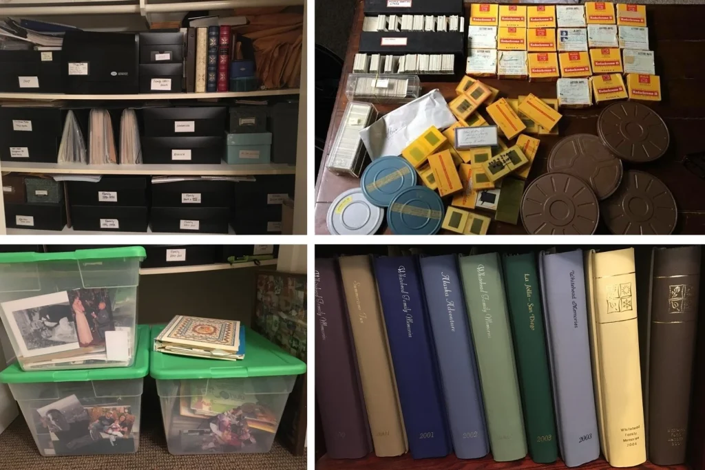 Clutter from old photos, slide shows, videos