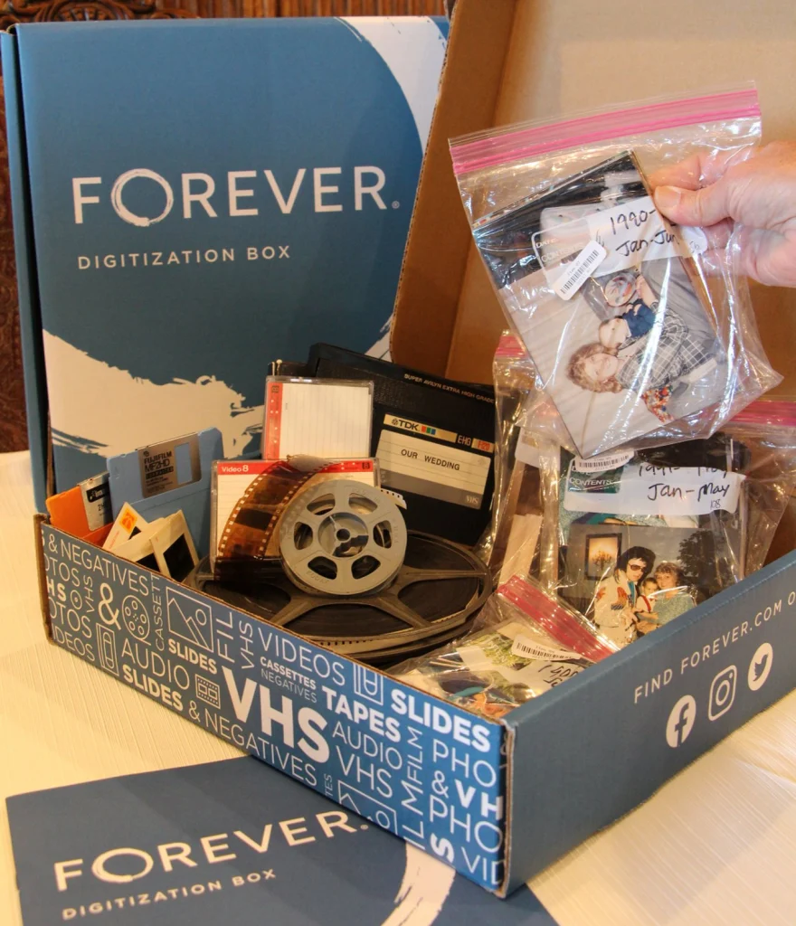 FOREVER box for digitizing older photos videos