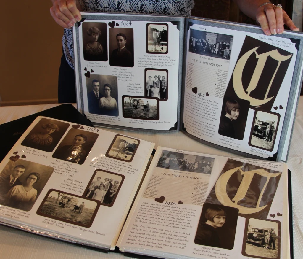 Photo book on display